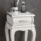 Stojak na telefon w stylu klasycznym z drewna Made in Italy - Hastings Viadurini