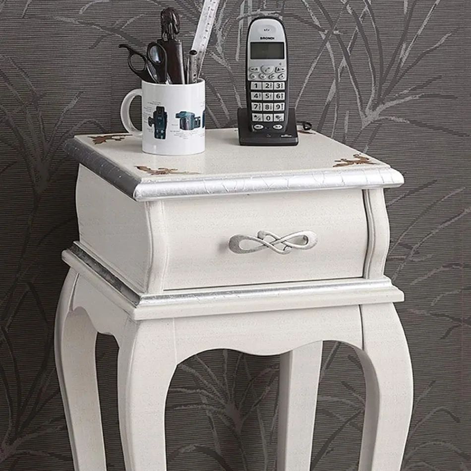 Stojak na telefon w stylu klasycznym z drewna Made in Italy - Hastings Viadurini