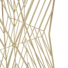 Stolik telefoniczny ze złotego żelaza i blatem z lustrzanego szkła - Olivia Viadurini