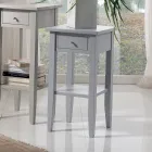 Kwadratowy stolik kawowy z kwadratową półką o różnych wysokościach Made in Italy - Apus Viadurini