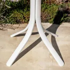 Kwadratowy stolik barowy na zewnątrz z 4 nogami z aluminium w 2 kolorach - Filomena Viadurini