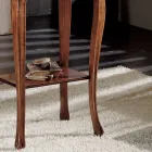 Prostokątny stolik kawowy do salonu z bukowymi nogami Made in Italy - Ermes Viadurini