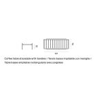 Prostokątny stolik kawowy do układania w stosy z uchwytami Made in Italy - Oracle Viadurini