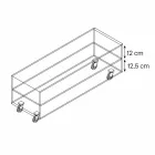 Prostokątny stolik kawowy w ultralekkim szkle z szufladami Made in Italy - Ganzo Viadurini