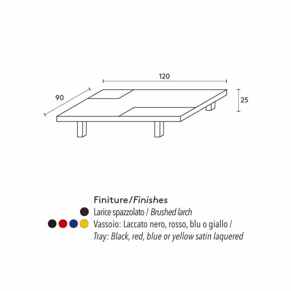 Nowoczesny prostokątny stół z wbudowanym wymiennych tacek Iris Viadurini