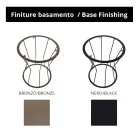 Okrągły stolik kawowy ze stalową podstawą i szklanym blatem Made in Italy - Alisea Viadurini