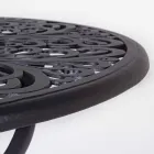 Okrągły stolik kawowy na zewnątrz z matowym aluminium w antracytowym wykończeniu - Sayra Viadurini