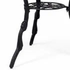 Okrągły stolik kawowy na zewnątrz z matowym aluminium w antracytowym wykończeniu - Sayra Viadurini