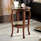 Okrągły stolik kawowy z bukowymi nogami Made in Italy - Ecade Viadurini