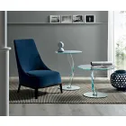 Okrągły stolik kawowy z wyjątkowo przezroczystego szkła wyprodukowanego we Włoszech - Akka Viadurini