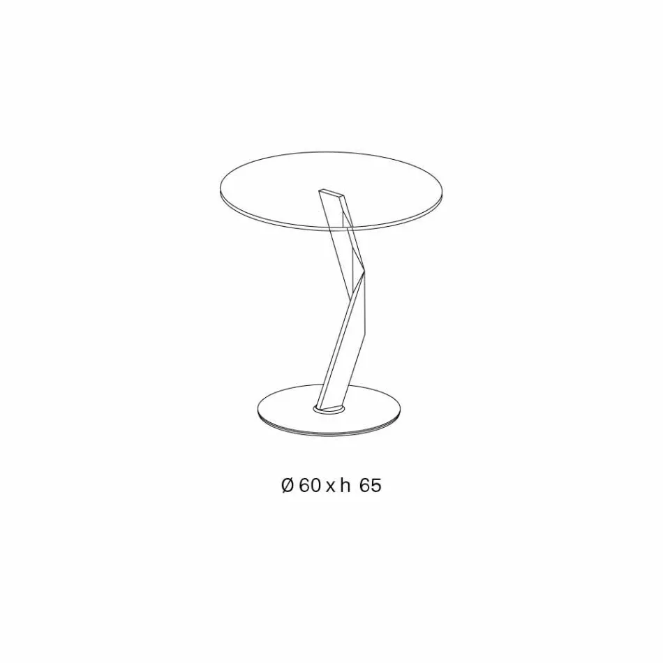 Okrągły stolik kawowy z wyjątkowo przezroczystego szkła wyprodukowanego we Włoszech - Akka Viadurini