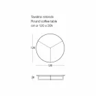 Okrągły stolik kawowy do salonu zewnętrznego w kolorze grafitowym lub błotnym - Stephane Viadurini