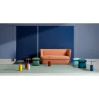 Okrągły stolik kawowy z kolorowej blachy o nowoczesnym designie - koktajl Viadurini