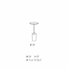 Okrągły stolik kawowy z kolorowej blachy o nowoczesnym designie - koktajl Viadurini