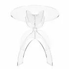 Okrągły stolik kawowy, przezroczysty PMMA Laives Viadurini