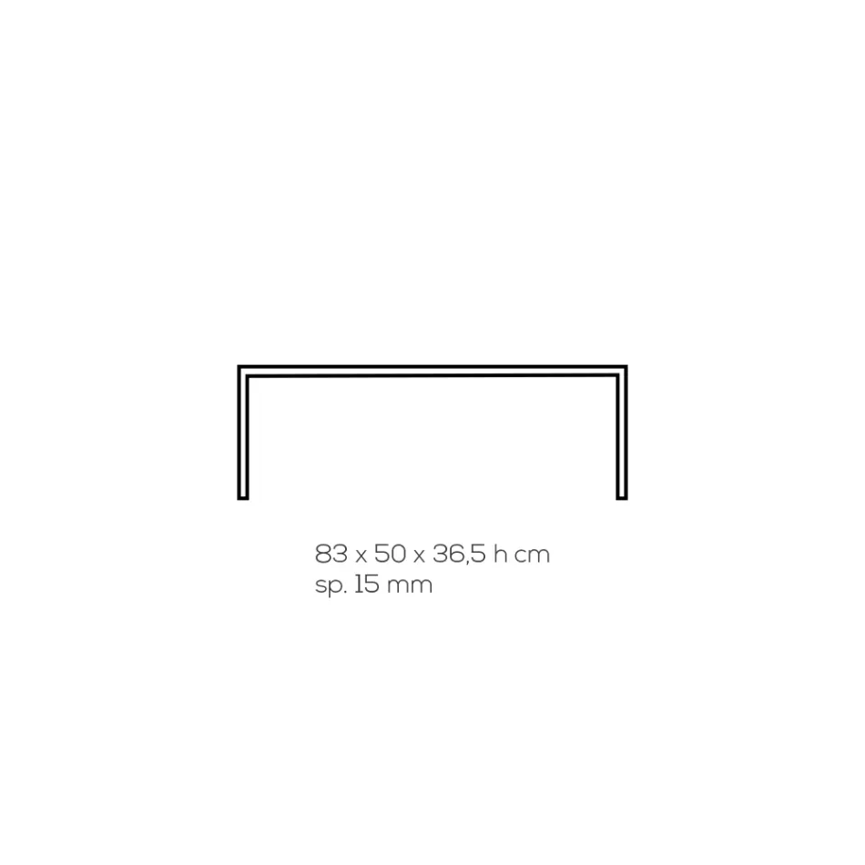 Stolik kawowy z przezroczystego kryształu akrylowego ręcznie składany - Crosto Viadurini