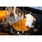 Stolik kawowy z drewna i stali z metalowymi nogami Made in Italy - Damaszek Viadurini