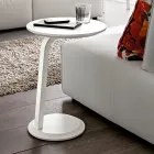 Lakierowany stolik kawowy MDF z ramą z litego drewna Made in Italy - Tobiko Viadurini