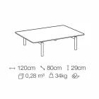 Metalowy stolik kawowy z marmurowym blatem, szlachetny wyprodukowany we Włoszech - żeń-szeń Viadurini