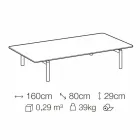 Metalowy stolik kawowy z marmurowym blatem, szlachetny wyprodukowany we Włoszech - żeń-szeń Viadurini