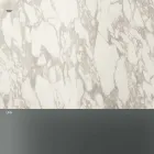 Stolik kawowy z przydymionym szkłem i okrągłym blatem ceramicznym - losowo Viadurini