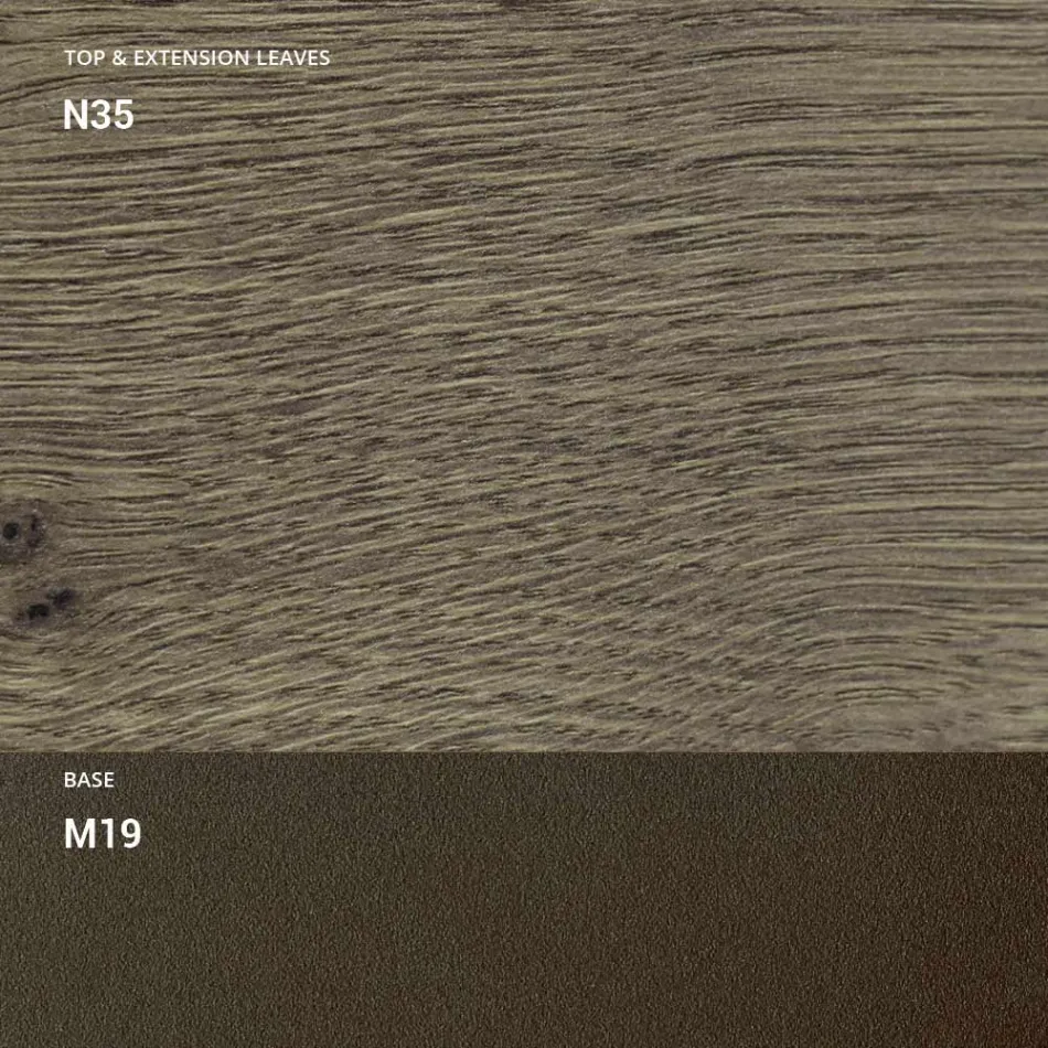 Transformowalny stolik kawowy z metalu i drewna Made in Italy - Veneris Viadurini