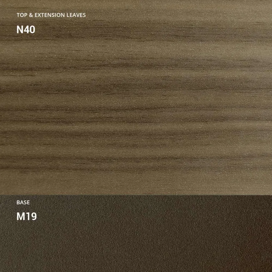 Transformowalny stolik kawowy z metalu i drewna Made in Italy - Veneris Viadurini