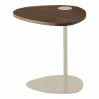 Stolik kawowy do salonu z metalowym i drewnianym blatem, luksusowy design - Yassine Viadurini