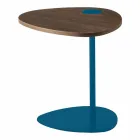 Stolik kawowy do salonu z metalowym i drewnianym blatem, luksusowy design - Yassine Viadurini