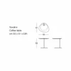 Stolik kawowy do salonu z metalowym i drewnianym blatem, luksusowy design - Yassine Viadurini