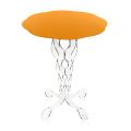 Pomarańczowy okrągły stół Janis, 50 cm, nowoczesny design, wykonany we Włoszech
