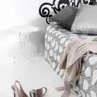 Okrągły biały stół o średnicy 36cm, nowoczesny design Janis, wyprodukowany we Włoszech Viadurini