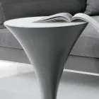 Okrągły stolik kawowy w kształcie łódki z metalu i szkła trawionego - wejście na pokład Viadurini