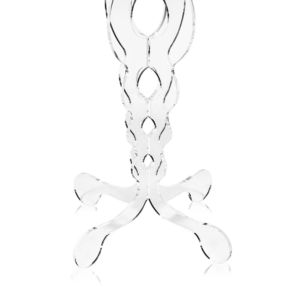 Okrągły Stolik Kawowy z Przezroczystego Pleksi 2 Wymiary - Fosfor Viadurini