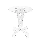 Okrągły Stolik Kawowy z Przezroczystego Pleksi 2 Wymiary - Fosfor Viadurini