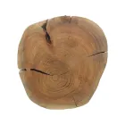 Okrągły stolik kawowy w kufrze z drewna i stali Homemotion - Tancredi Viadurini