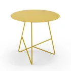 Okrągły metalowy stolik kawowy ogrodowy w różnych kolorach i 3 rozmiarach - Magali Viadurini