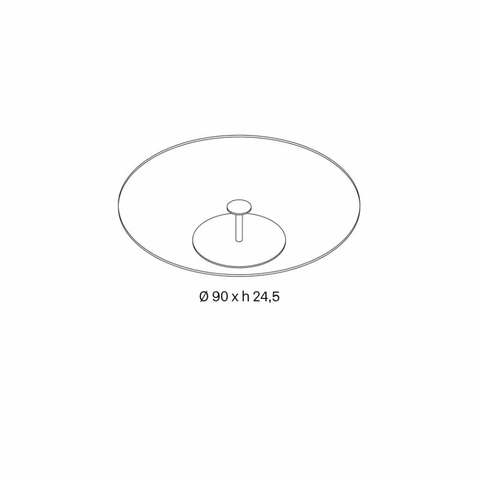 Okrągły stolik kawowy z bardzo przezroczystego szkła - Giovannino Viadurini