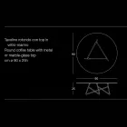 Okrągły stolik kawowy do salonu z luksusowego metalu i szkła z efektem marmuru - Magali Viadurini