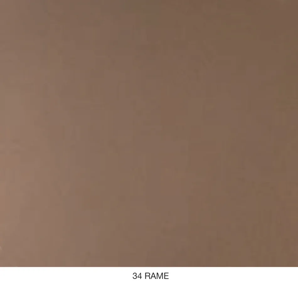 Okrągły stolik kawowy do salonu z luksusowego metalu i szkła z efektem marmuru - Magali Viadurini