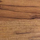 Okrągły stolik kawowy z drewna z recyklingu i stali w kolorze białym lub szarym - Genoveffa Viadurini