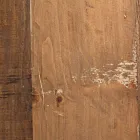 Okrągły stolik kawowy z drewna z recyklingu i stali w kolorze białym lub szarym - Genoveffa Viadurini