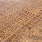 Okrągły stolik kawowy z drewna z recyklingu i stali w kolorze białym lub szarym - Genoveffa Viadurini