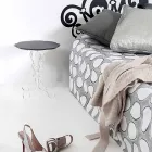 Okrągły czarny stół o średnicy 36 cm, nowoczesny design Janis, wyprodukowany we Włoszech Viadurini