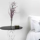 Okrągły stół czarna średnica 50 cm nowoczesny design Janis, wyprodukowany we Włoszech Viadurini