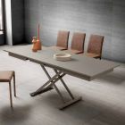 Rozkładany stolik kawowy do salonu z Fenix i metalu Made in Italy - Chiano Viadurini