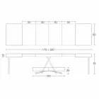 Rozkładany stolik kawowy z drewna i czarnego metalu Made in Italy - Niverio Viadurini