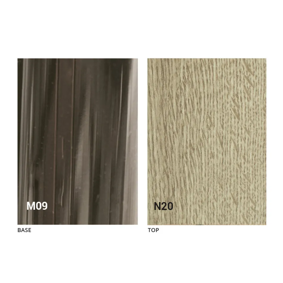 Stolik kawowy Transforming w drewnie i czarnym metalu Made in Italy - Niverio Viadurini