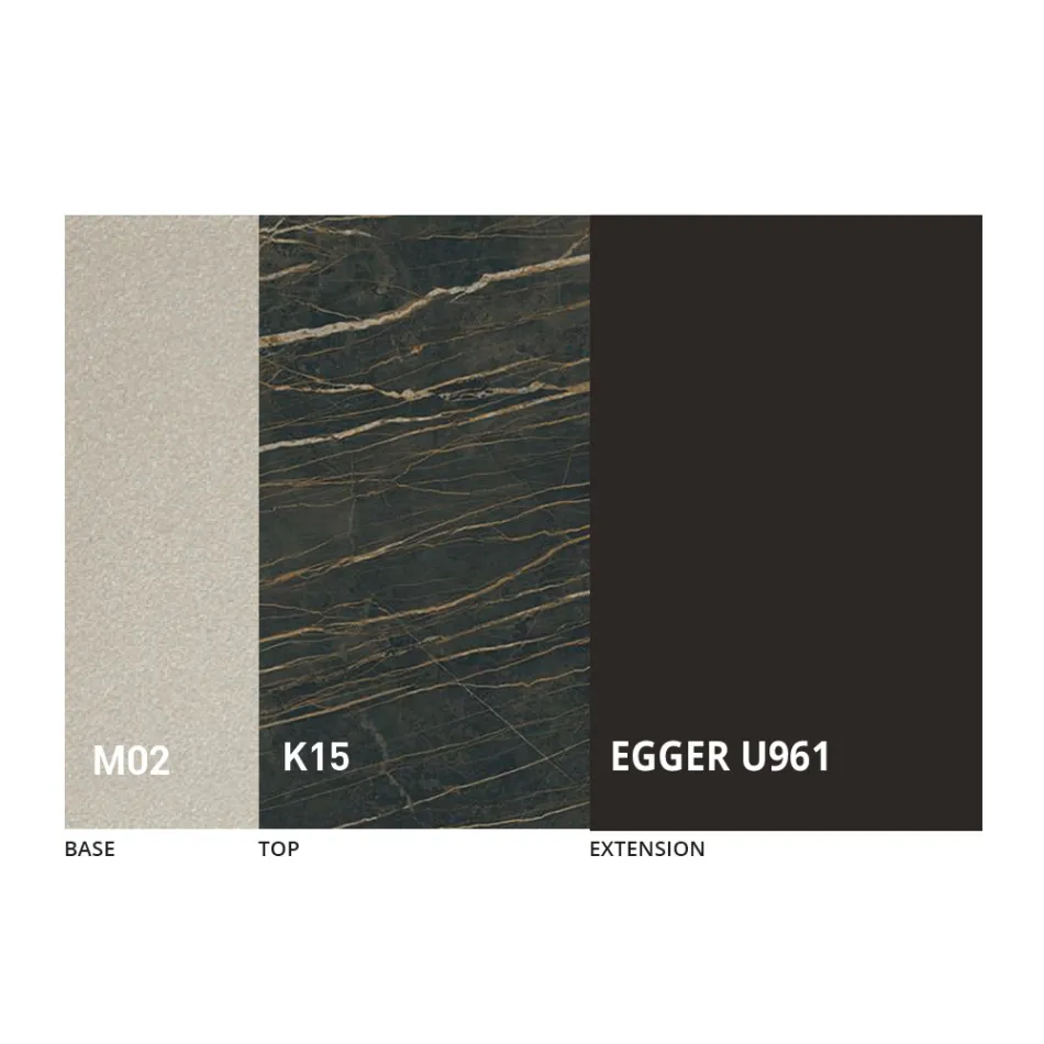 Transformowalny stolik kawowy z metalu i ceramiki Made in Italy - Saturn Viadurini