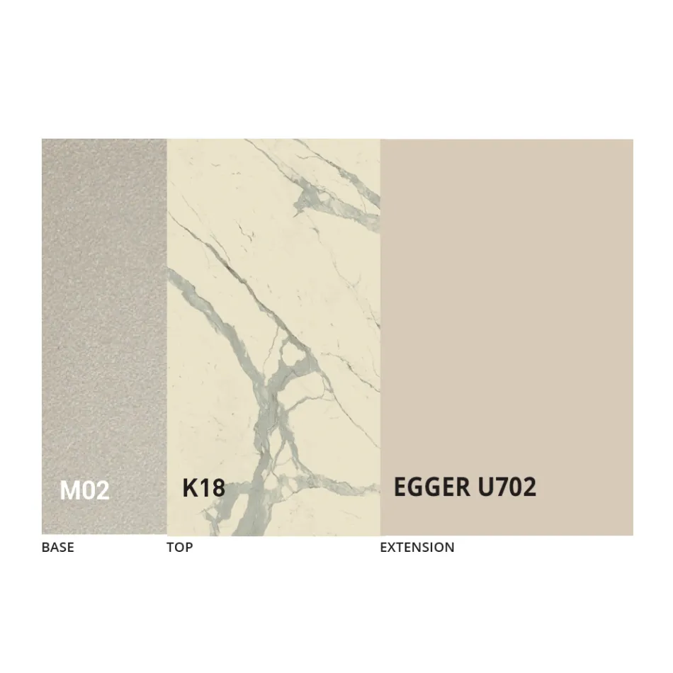 Transformowalny stolik kawowy z metalu i ceramiki Made in Italy - Saturn Viadurini